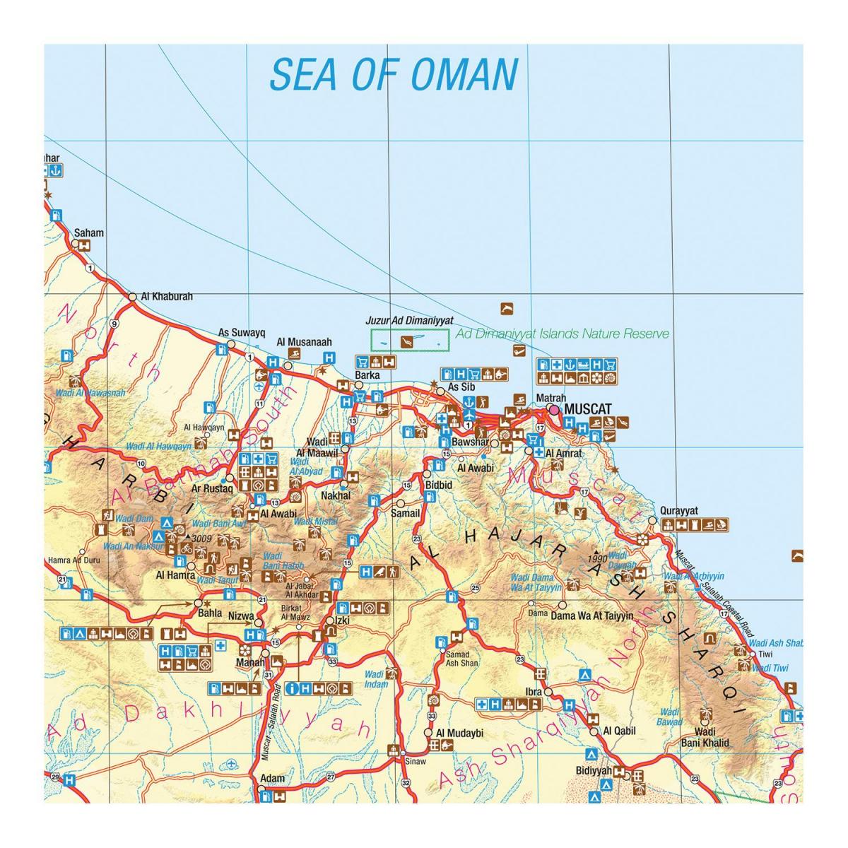 mapa Omana da ide