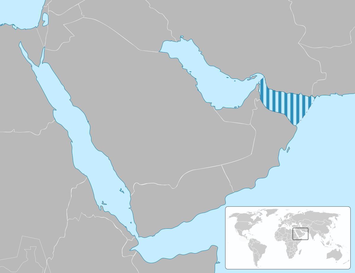 zaliva Omana na mapi