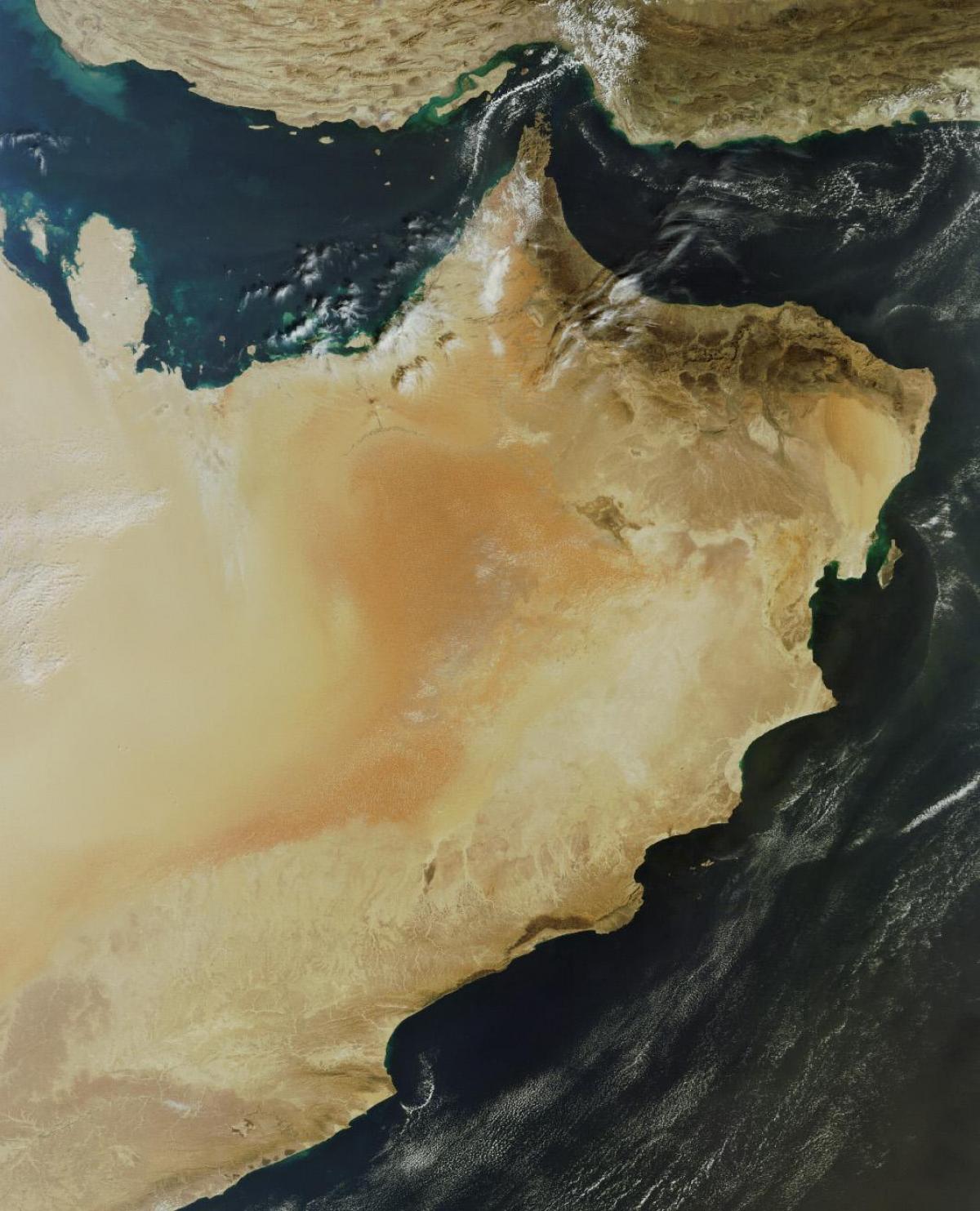 mapa Omana satelit