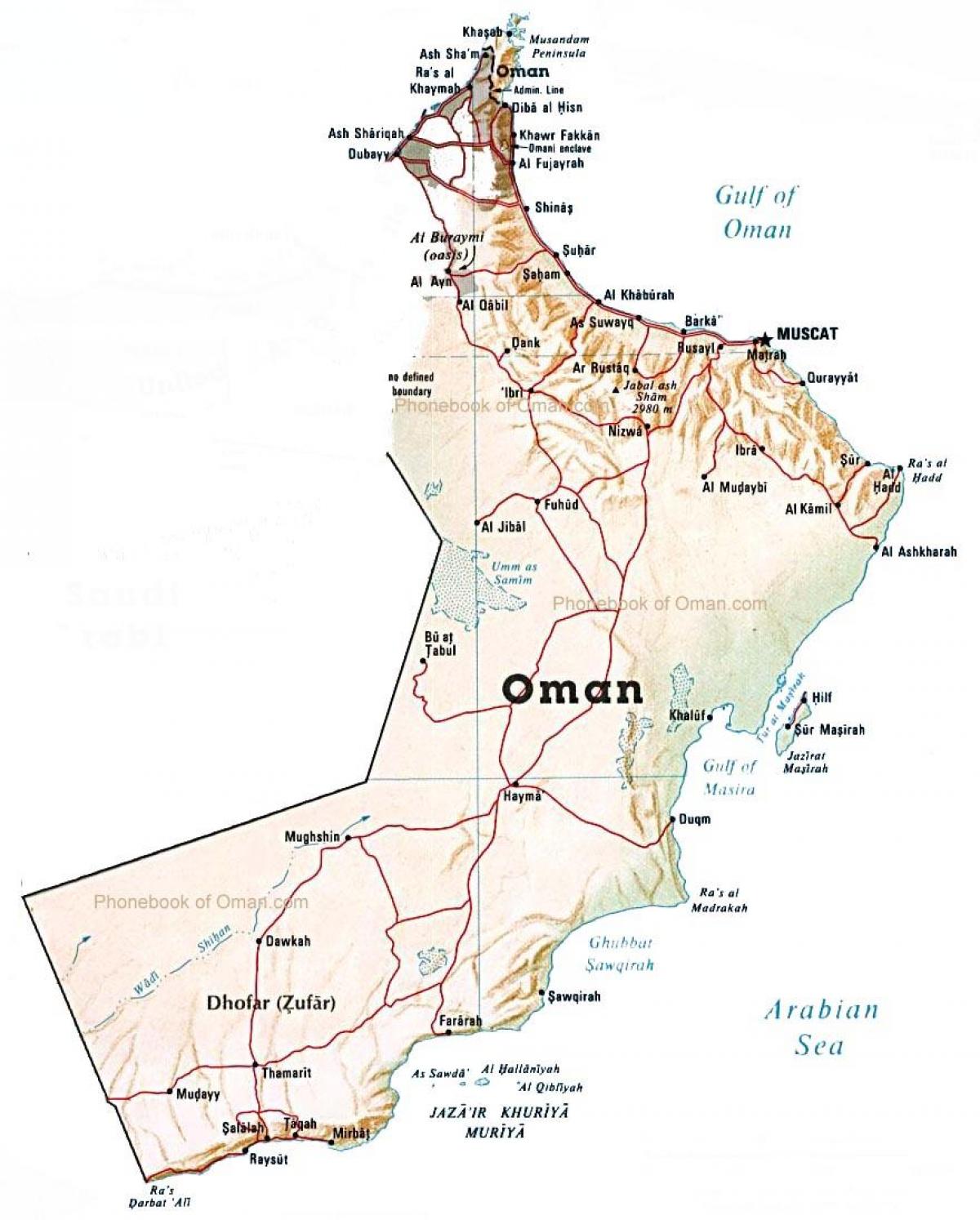 Omana zemlji mapu