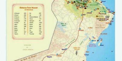 Omana turističke mjesta mapu